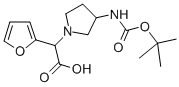 (3-BOC-AMINO-PYRROLIDIN-1-YL)-FURAN-2-YL-ACETIC ACID Structure