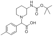 (3-N-BOC-AMINO-PIPERIDIN-1-YL)-P-TOLYL-ACETIC ACID Structure