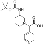 (3-BOC-아미노-피페리딘-1-YL)-피리딘-4-YL-아세틱산 구조식 이미지