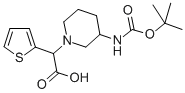 (3-BOC-AMINO-PIPERIDIN-1-YL)-THIOPHEN-2-YL-ACETIC ACID Structure