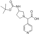 (3-BOC-아미노-피롤리딘-1-YL)-피리딘-4-YL-아세트산 구조식 이미지
