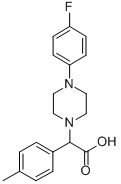 [4-(4-FLUORO-PHENYL)-PIPERAZIN-1-YL]-P-TOLYL-ACETIC ACID Structure