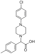 [4-(4-CHLORO-PHENYL)-PIPERAZIN-1-YL]-P-TOLYL-아세트산 구조식 이미지