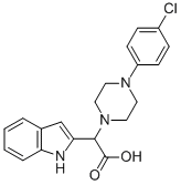 [4-(4-CHLORO-PHENYL)-PIPERAZIN-1-YL]-(1H-INDOL-2-YL)-ACETIC ACID Structure