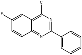 QUINAZOLINE, 4-CHLORO-6-FLUORO-2-PHENYL- 구조식 이미지