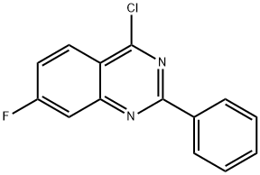 QUINAZOLINE, 4-CHLORO-7-FLUORO-2-PHENYL- 구조식 이미지