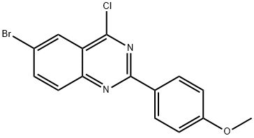 6-BROMO-4-CHLORO-2-(4-METHOXY-PHENYL)-QUINAZOLINE Structure