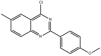 4-클로로-2-(4-메톡시-페닐)-6-메틸-퀴나졸린 구조식 이미지