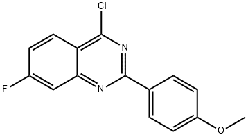 4-CHLORO-7-FLUORO-2-(4-METHOXY-PHENYL)-QUINAZOLINE Structure