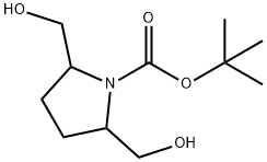 1-BOC-2,5-BIS-하이드록시메틸-피롤리딘 구조식 이미지