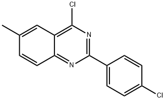 4-클로로-2-(4-클로로-페닐)-6-메틸-퀴나졸린 구조식 이미지