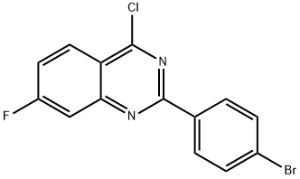 2-(4-BROMO-PHENYL)-4-CHLORO-7-FLUORO-QUINAZOLINE Structure