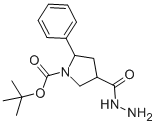 4-HYDRAZINOCARBONYL-2-PHENYL-PYRROLIDINE-1-CARBOXYLICACIDTERT-부틸에스테르 구조식 이미지