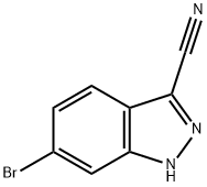 6-브로모-1H-인다졸-3-탄소니트릴 구조식 이미지