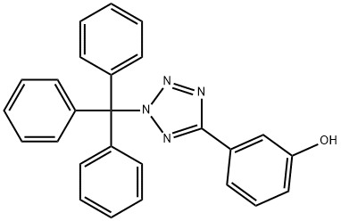 3-(2-트리틸-2H-테트라졸-5-YL)-페놀 구조식 이미지