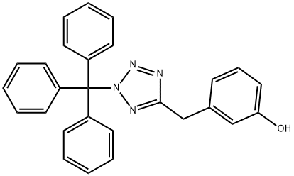 3-(2-TRITYL-2H-TETRAZOL-5-YLMETHYL)-페놀 구조식 이미지