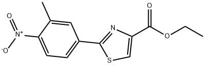 2-(3-메틸-4-니트로-페닐)-티아졸-4-카르복실산에틸에스테르 구조식 이미지