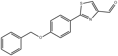 2-(4-벤질록시-페닐)-티아졸-4-카발데하이드 구조식 이미지