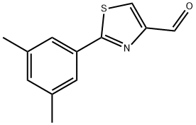 2-(3,5-디메틸-페닐)-티아졸-4-카르발데하이드 구조식 이미지