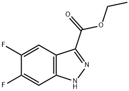 ETHYL 5,6-DIFLUORO-1H-INDAZOLE-3-CARBOXYLATE Structure