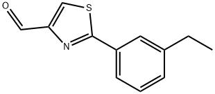 2-(3-ETHYL-PHENYL)-THIAZOLE-4-CARBALDEHYDE Structure