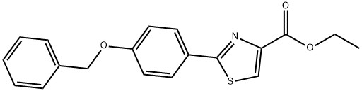 2-(4-BENZYLOXY-PHENYL)-THIAZOLE-4-CARBOXYLIC ACID ETHYL ESTER 구조식 이미지