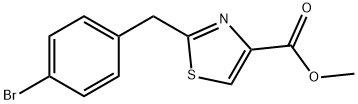 2-(4-BROMO-BENZYL)-THIAZOLE-4-CARBOXYLIC ACID METHYL ESTER Structure