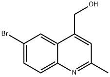 (6-BROMO-2-METHYL-QUINOLIN-4-YL)-METHANOL Structure