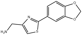 C-(2-BENZO[1,3]DIOXOL-5-YL-THIAZOL-4-YL)-메틸아민 구조식 이미지