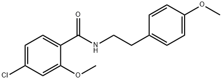 4-클로로-2-메톡시-N-[2-(4-메톡시-페닐)-에틸]-벤자미드 구조식 이미지