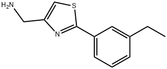 C-[2-(3-에틸-페닐)-티아졸-4-일]-메틸아민 구조식 이미지