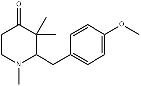 2-(4-메톡시벤질)-1,3,3-트리메틸피페리딘-4-온 구조식 이미지