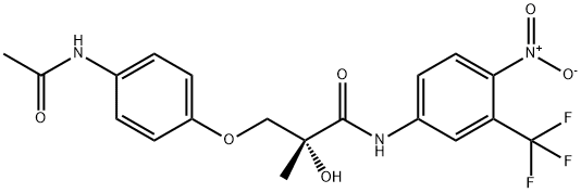 R-3-(4-acetylamino-phenoxy)-2-hydroxy-2-methyl-N-(4-nitro-3-trifluoromethyl-phenyl)-propionamide Structure