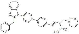 Benzenepropanoic acid, a-[2-[4'-[2-(phenylMethyl)-3-benzofuranyl][1,1'-biphenyl]-4-yl]ethenyl]- 구조식 이미지