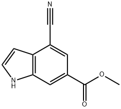 1H-인돌-6-카르복실산,4-시아노-,메틸에스테르 구조식 이미지