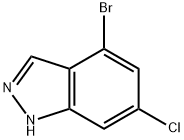 4-BROMO-6-CHLORO-1H-INDAZOLE 구조식 이미지