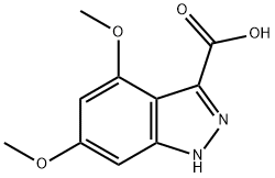 4,6-DiMethoxy-1H-indazole-3-carboxylic acid Structure