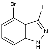 4-BROMO-3-IODO (1H)INDAZOLE Structure