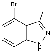 4-BROMO-3-IODO (1H)INDAZOLE 구조식 이미지