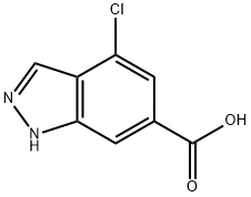 4-chloro-6-indazolecarboxylic acid Structure