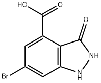 1H-Indazole-4-carboxylicacid,6-broMo-2,3-dihydro-3-oxo- 구조식 이미지