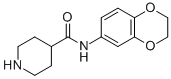 N-(2,3-DIHYDRO-1,4-BENZODIOXIN-6-YL)-4-PIPERIDINECARBOXAMIDE 구조식 이미지