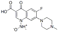 3-퀴놀린카르복실산,6-플루오로-1,4-디히드로-1-(메틸아미노)-7-(4-메틸-1-피페라지닐)-4-옥소-,N-옥사이드 구조식 이미지