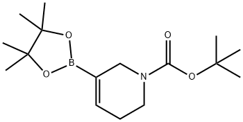 TERT-BUTYL 5-(4,4,5,5-TETRAMETHYL-1,3,2-DIOXABOROLAN-2-YL)-3,6-DIHYDROPYRIDINE-1(2H)-CARBOXYLATE 구조식 이미지