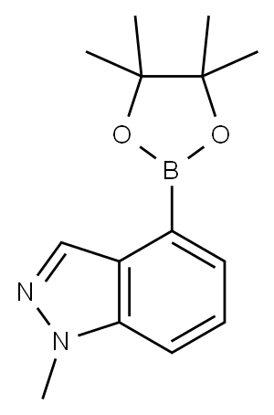 1-Methyl-1H-indazole-4-boronic acid pinacol ester 구조식 이미지
