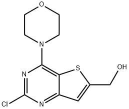 2-Chloro-4-(4-Morpholinyl)thieno[3,2-d]pyriMidine-6-Methanol 구조식 이미지