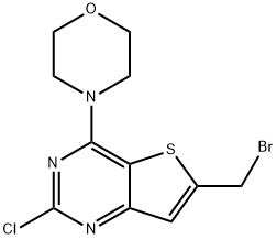 6-BroMoMethyl-2-chloro-4-(Morpholin-4-yl)-thieno[3,2-d]pyriMidine Structure