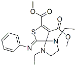 (Z)-(DIMETHYL 1,4-DIETHYL-6-PHENYLIMINO)-7-THIA-1,4-DIAZASPIRO[4.4]NON-8-ENE-8,9-DICARBOXYLATE Structure