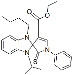 ETHYL 1-BUTYL-3-ISOPROPYL-1'-PHENYL-2'-THIOXO-1,1',2',3-TETRAHYDROSPIRO[BENZO[D]IMIDAZOLE-2,3'-PYRROLE]-4'-CARBOXYLATE Structure