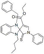 ETHYL 1-BENZYL-3-BUTYL-1'-PHENYL-2'-THIOXO-1,1',2',3-TETRAHYDROSPIRO[BENZO[D]IMIDAZOLE-2,3'-PYRROLE]-4'-CARBOXYLATE Structure